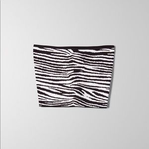 NEW Babaton Zebra Print Tube Top